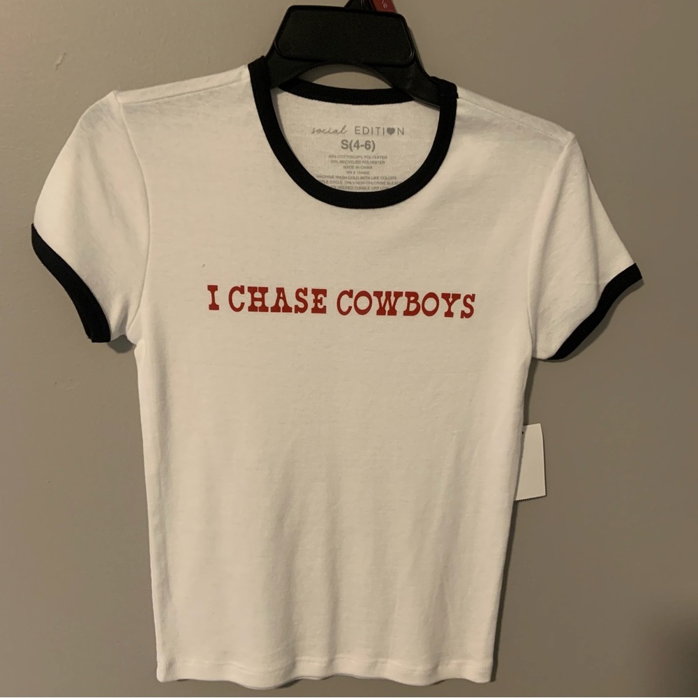 NWT I CHASE COWBOYS BABY TEE